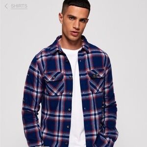NWT Superdry Lumberjack Shirt Blue And Red